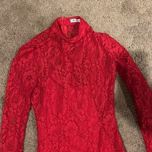 Short red lace dress for sale